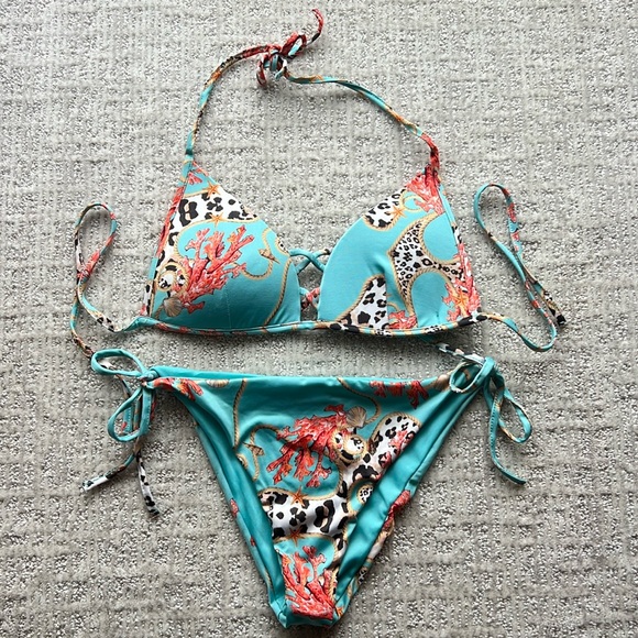 Antica Sartoria Other - Antica Sartoria coral print bikini size M